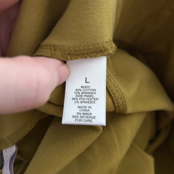 LOGO by Lori Goldstein Logo Layers By Lori Goldstein Leggings w/ Lace Panel L - Picture 8 of 13